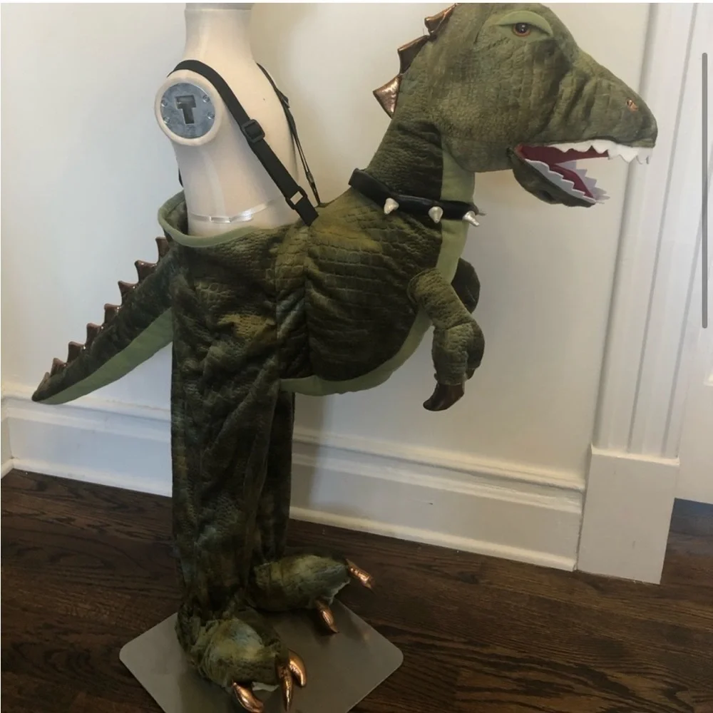 Dinosaur 3D Plush Kids Costume Halloween Rawrs With a Button Ride On